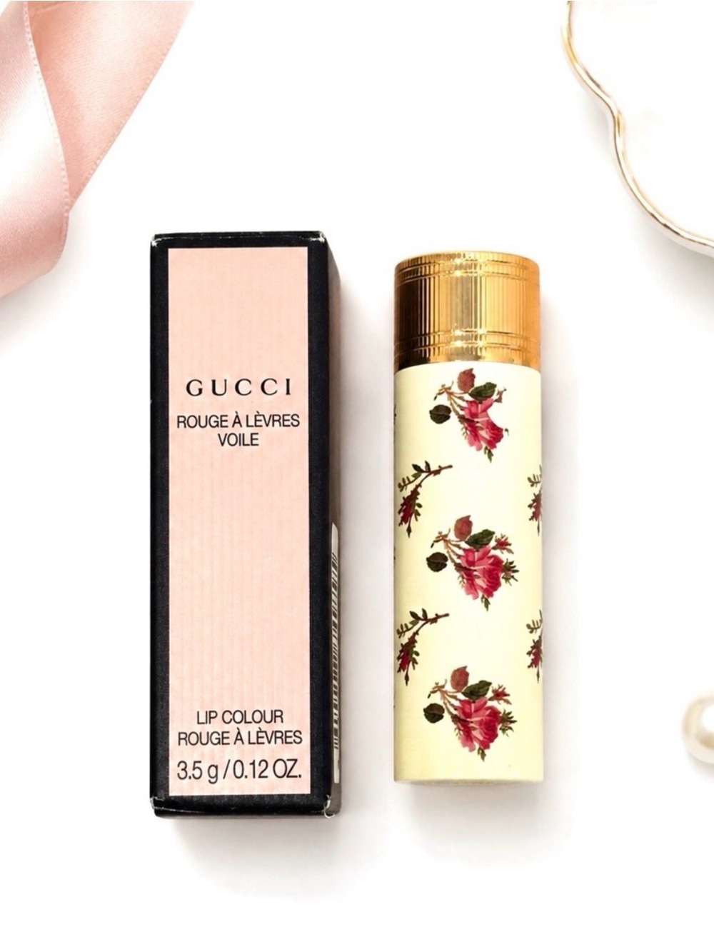 Authentic Gucci Rouge a Levres Voile Sheer Lipstick Limited Ed #506 Louisa Red
